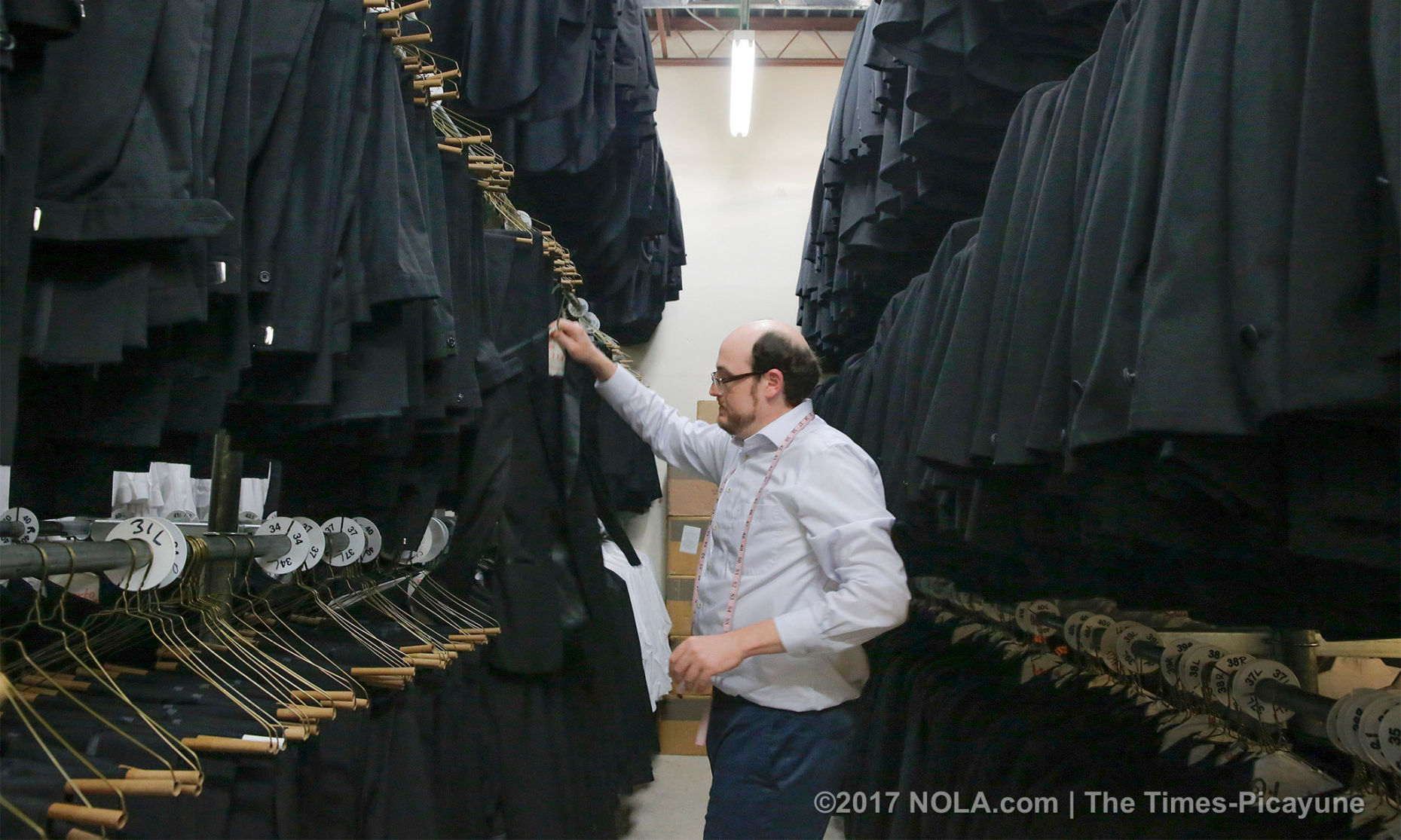 Go behind-the-scenes at Perlis, where many New Orleans men go to suit up for Carnival
